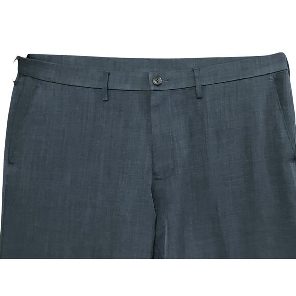 Haggar H26 Men’s Blue Heather Straight Fit No-iron Performance Slacks Size 40x30 - Picture 4 of 9